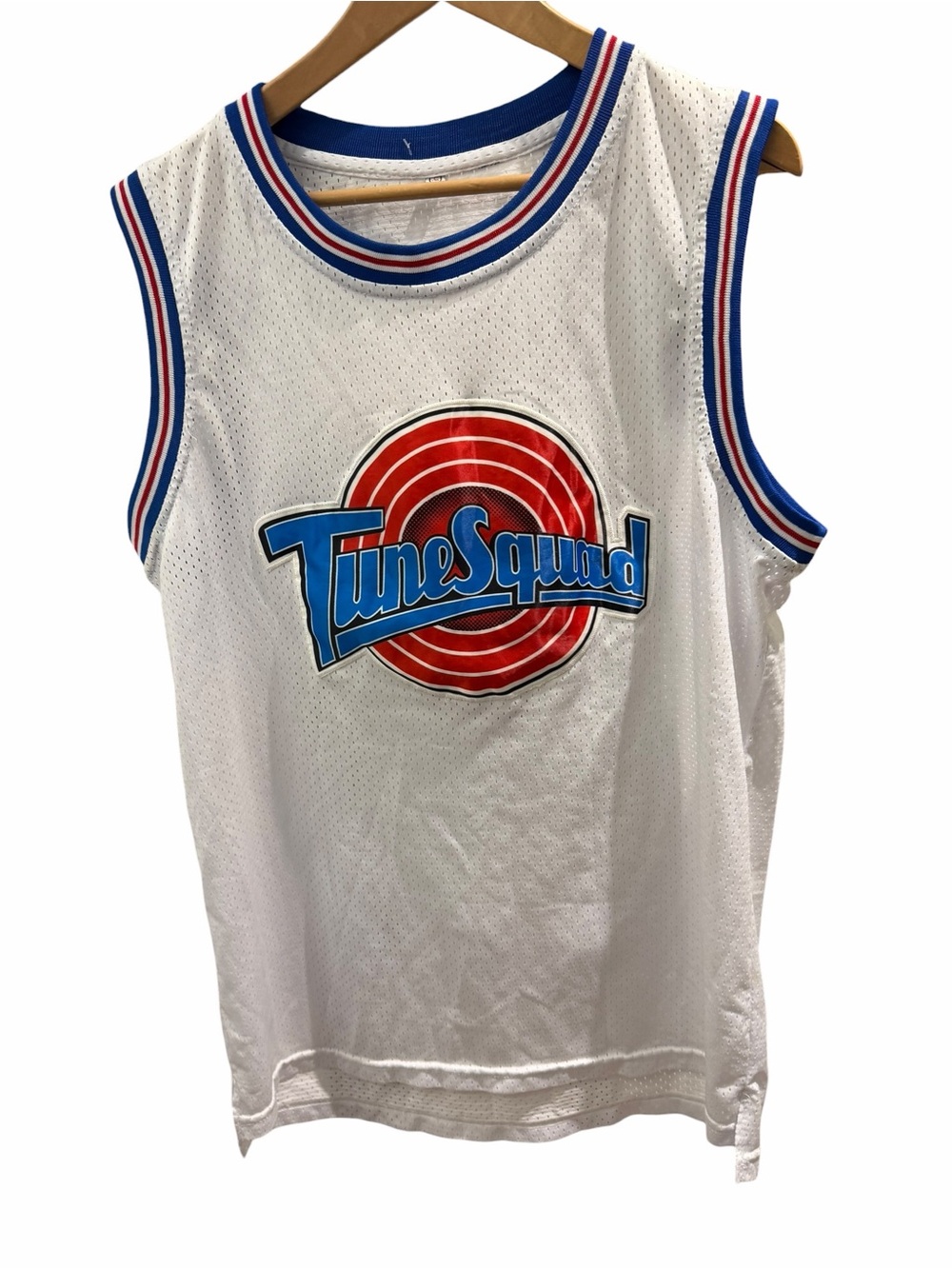 Tune Squad Bugs White Mens Basketball Jersey large